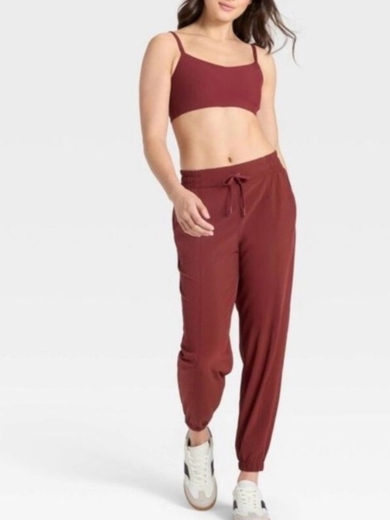 all in motion Pants - all in motion Women's High-Rise Drawstring Joggers - Deep Brick